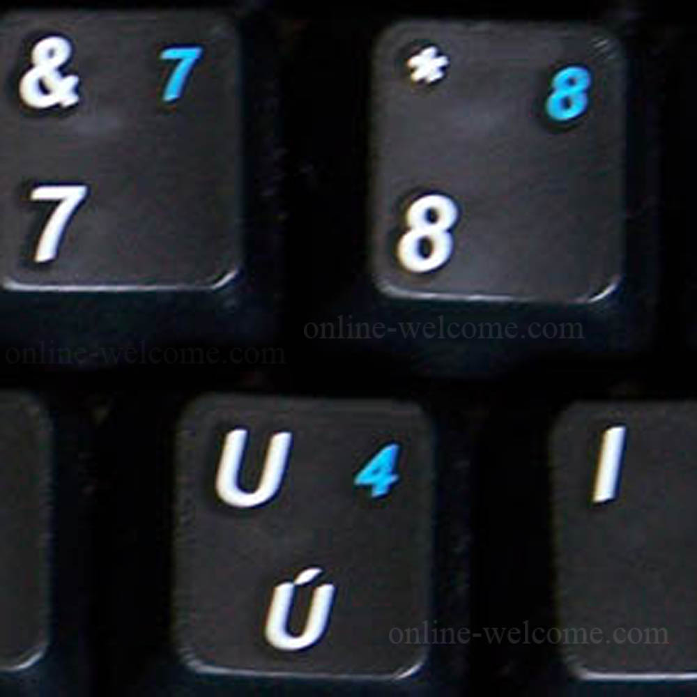 English UK keyboard sticker with additional key for keyboard computer laptop black