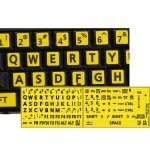 English US large letters keyboard sticker yellow
