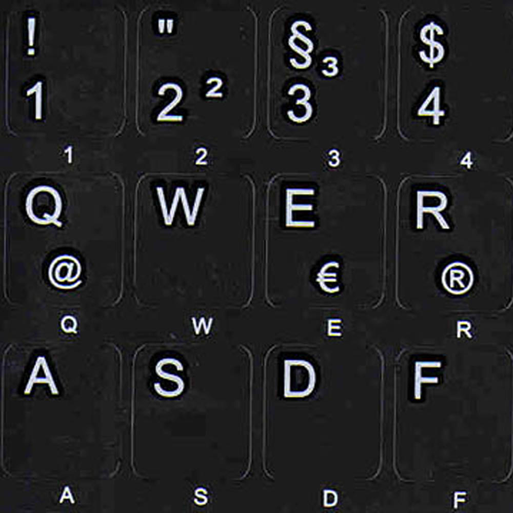 german mini keyboard stickers black