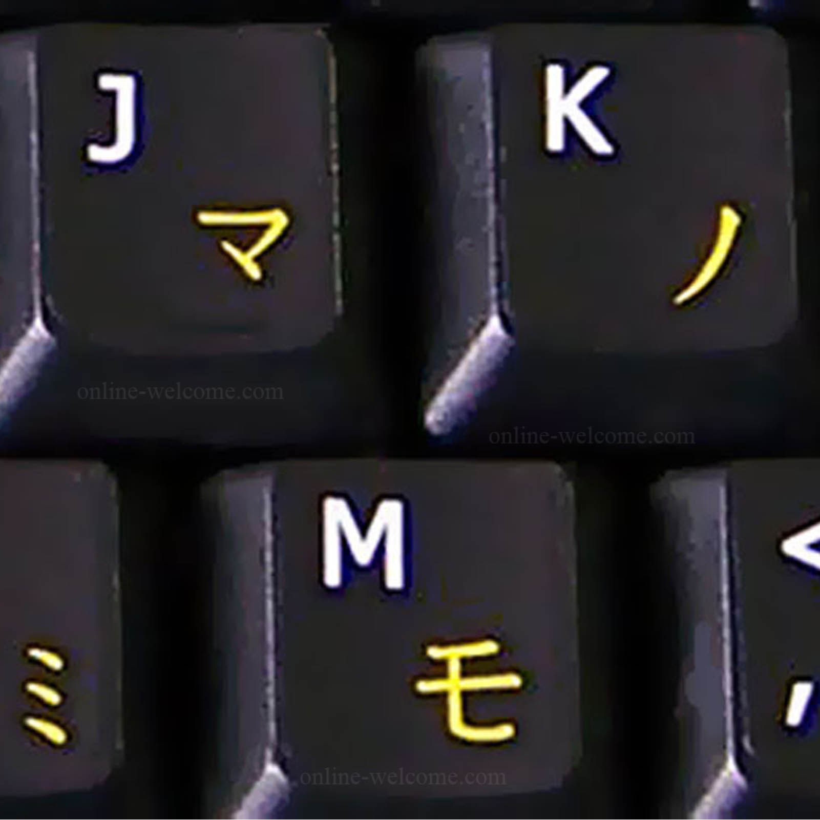 Japanese Katakana -English keyboard stickers black non transparent