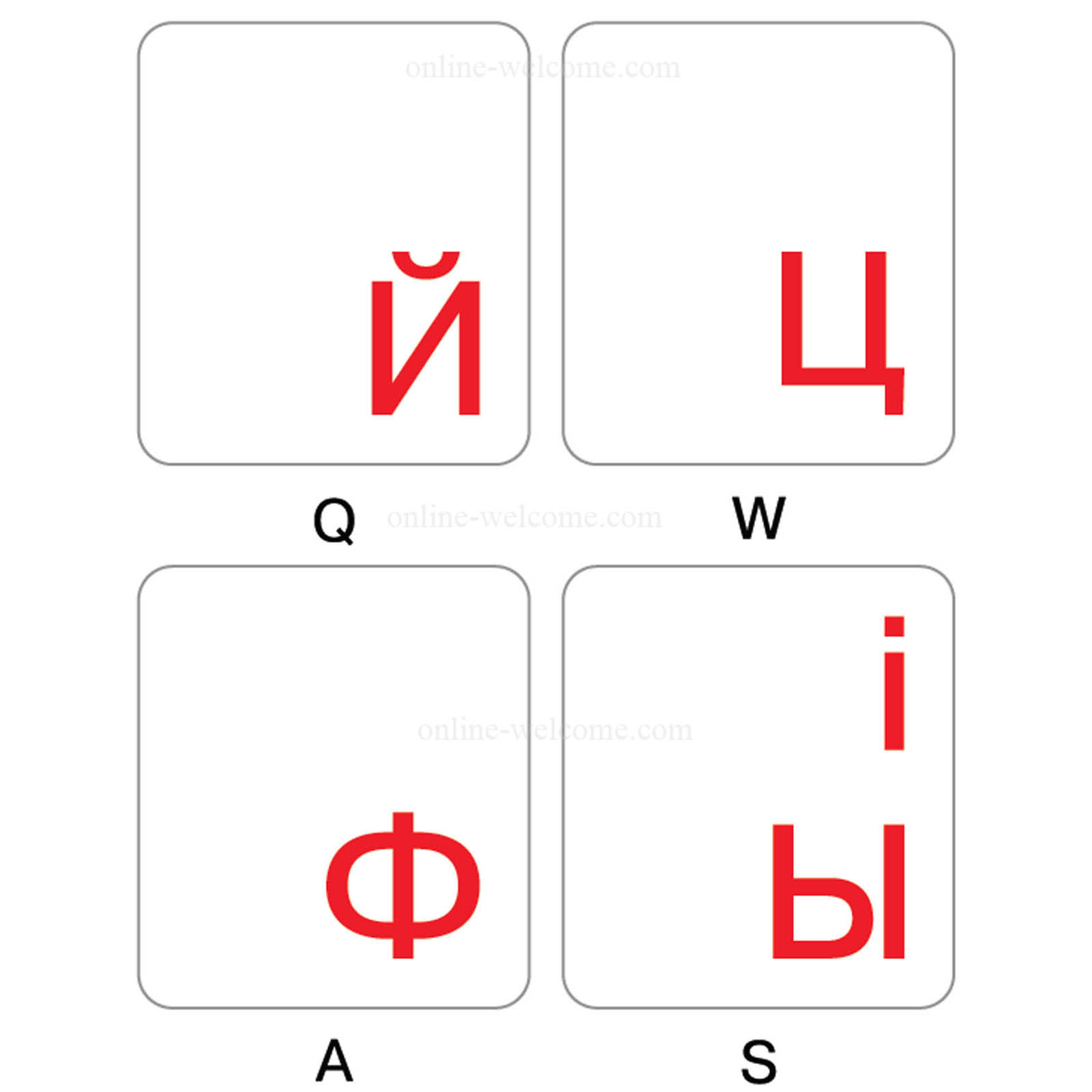 Ukrainian-Russian-keyboard-sticker-red-letters