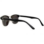 Half Frame Sunglasses Black/Silver Frame Yellow Mirror Lens