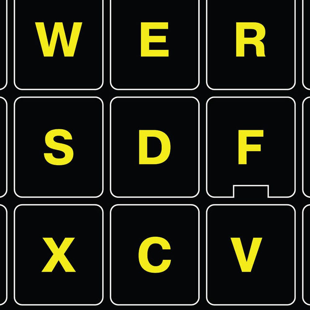 Fluorescent keyboard sticker