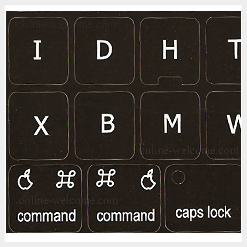 Non Transparent Keyboard Stickers for Apple Mac