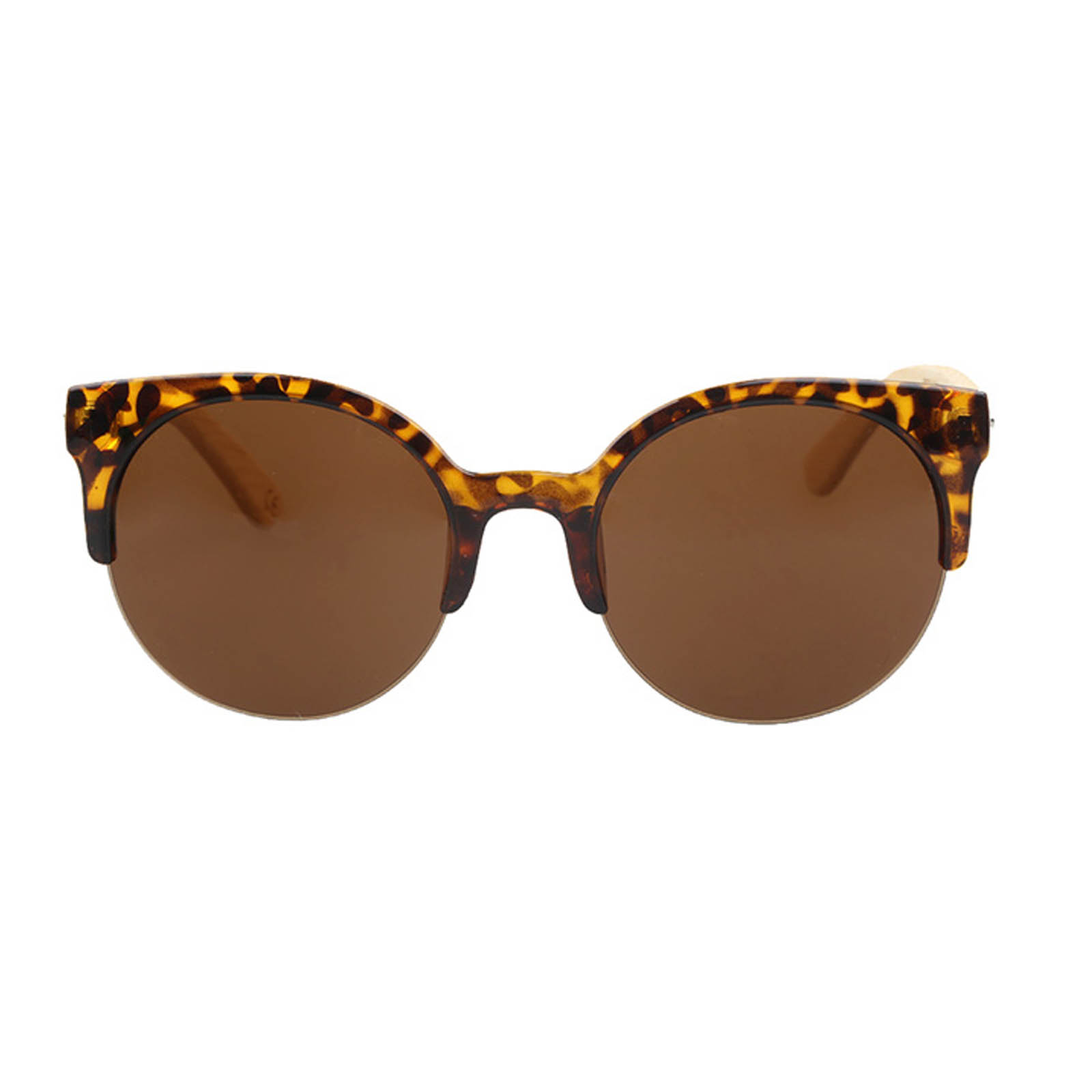 OWL ® 037 C3 Cat Eyewear Sunglasses Women’s Men’s Bamboo Leopard Frame ...