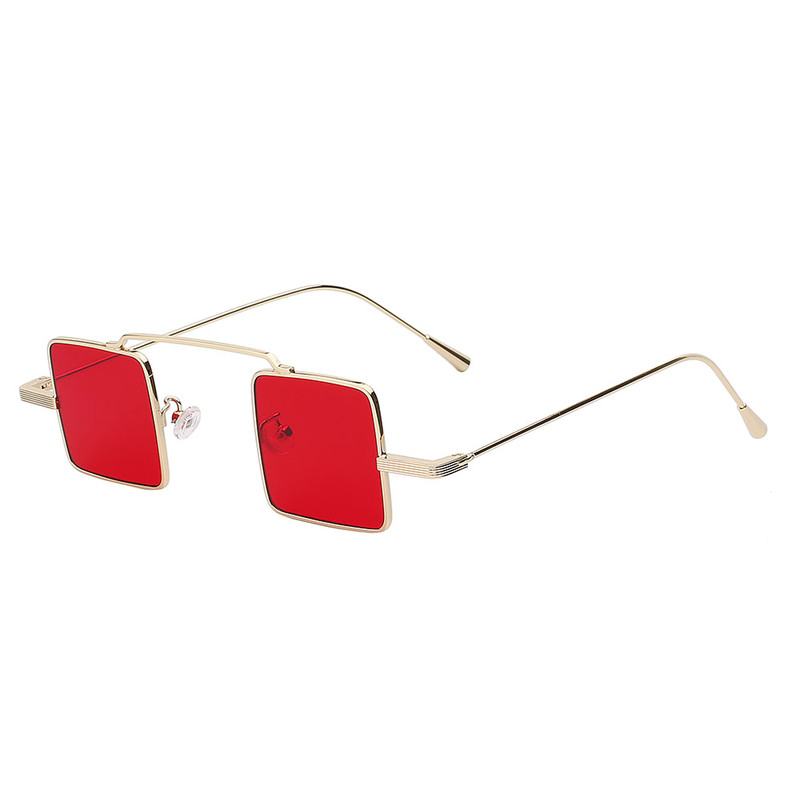 Matte Red Frame WF12 Retro Classic Square Frame Sunglasses UV400 